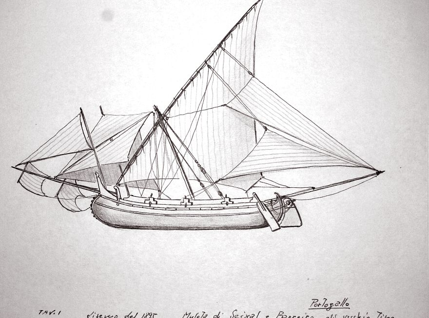Portogallo - muleta di Seixal e Barreiro - del Tejo. Disegno del 1895