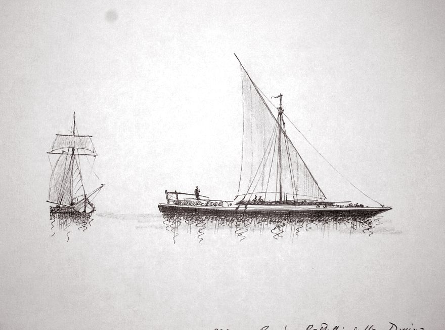 Russia - 1874 - battelli sulla Dwina
