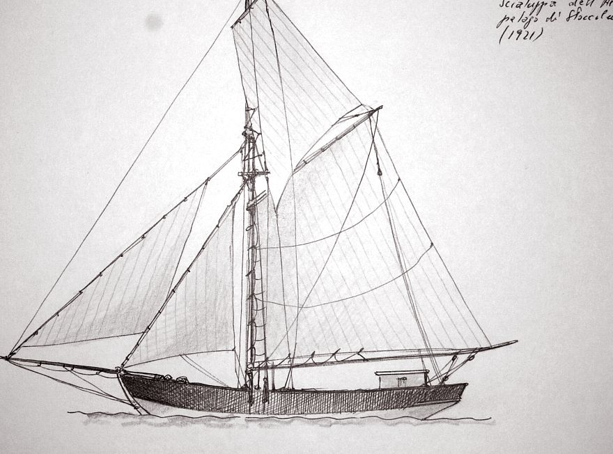Svezia - scialuppa dell'Arcipelago di Stoccolma (1921)