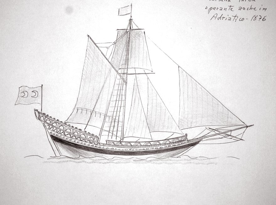 Tartana Turca  operante anche in Adriatico - 1876