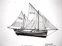  Inghilterra - Banff fishing boat - da un modellino d'epoca