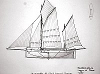  Irlanda del Nord - lugger du Manx - 1850 - da un modellino del City of Liverpool Museum