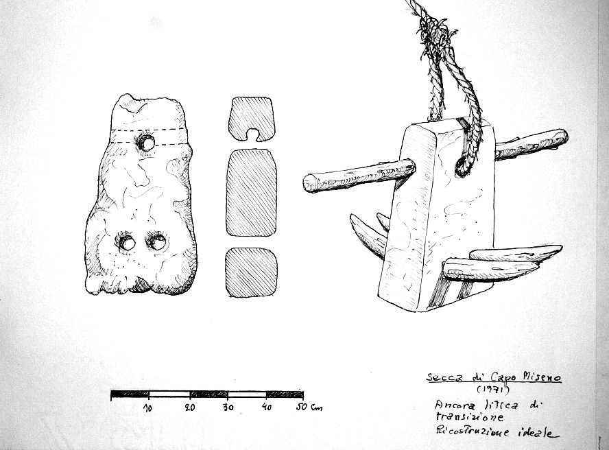 Secca di Capo Miseno (1971) - ancora litica di transizione (ricostruzione ideale)