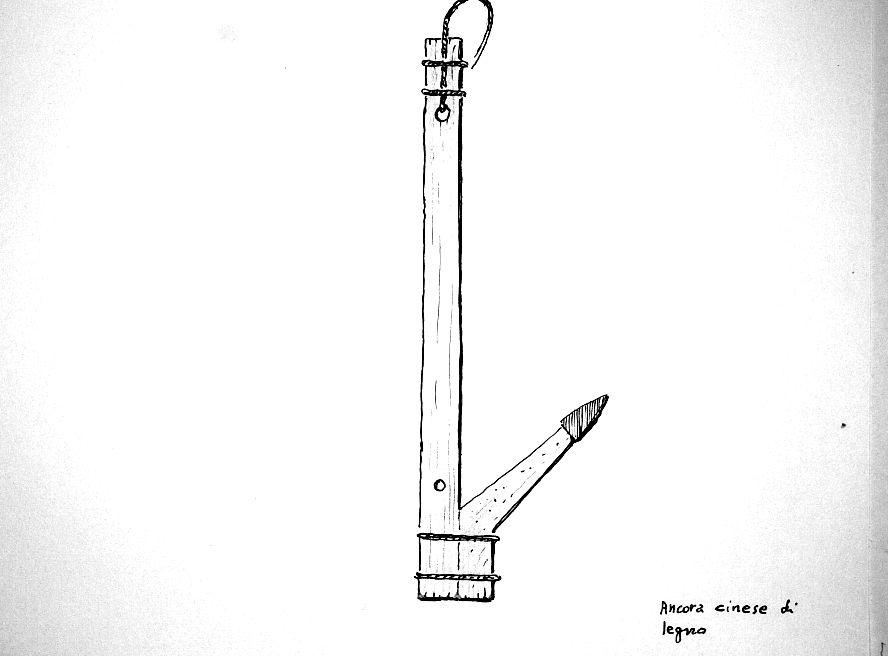 Ancora cinese di legno