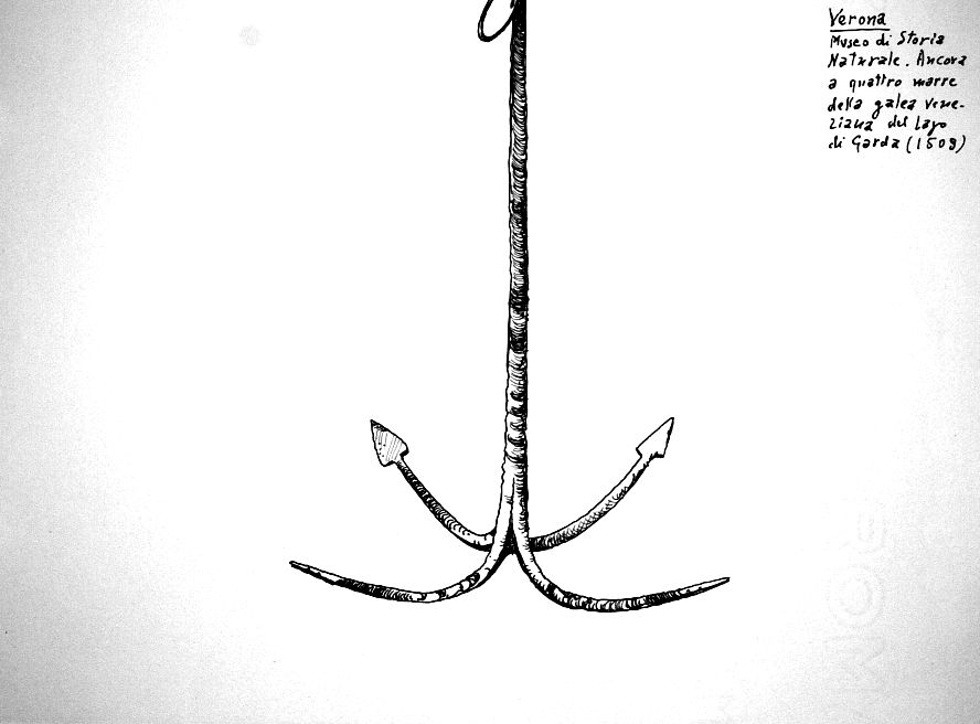 Verona - Museo di Storia Naturale. Ancora a 4 marre della galea veneziana del Lago di garda (1509)