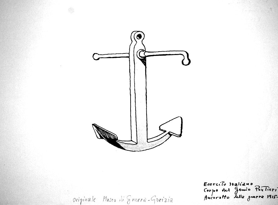 Esercito Italiano - Corpo del Genio Pontieri - ancorotto della guerra 1915-18 - originale Museo di Guerra, Gorizia