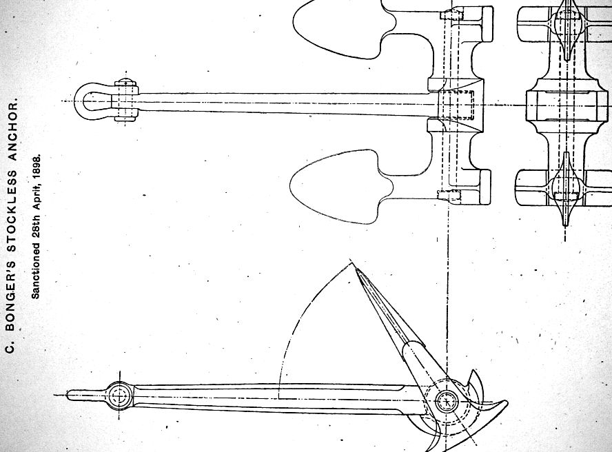 C. Bonger's stockless anchor - 1898