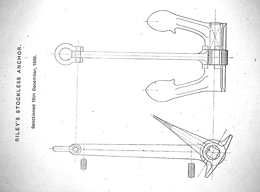 Riley's stockless anchor - 1892