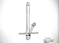  Foo-chow - ancora cinese di legno con unghia metallica