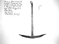  Ancora di ferro ricuperata sul fondale davanti a Chioggia, forse di uan delle cocche al seguito di Pietro Doria (sec. XIV-XV)(Museo Navale, Genova)