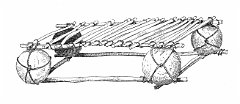 21 - Territori del lago Ciad
                  - chiatta a Gambaru - la spinta di galleggiamento e'
                  fornita da vasi di terracotta 