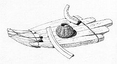 25 - India - Madras -
                  Catamaran con particolari propulsori a pagaia 